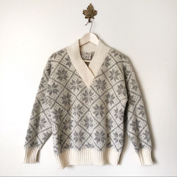 Vintage HILDA LTD Wool Shawl Collar Sweater - Picture 1 of 7